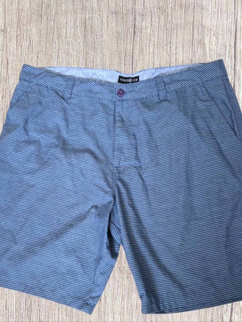 Hang Ten blue striped shorts Sz 40 Lightweight Beachwear Summer Casual Classic